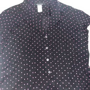Jones New York Polka-Dot Button-Up Top Size 12